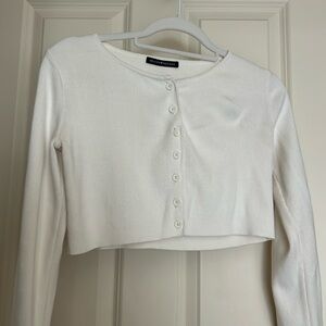 Brandy Melville cropped white button up
